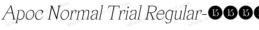 Apoc Normal Trial Regular字体转换